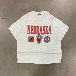 Vintage 90s University of Nebraska Cornhuskers Screen Stars Mascot T-Shirt XXL